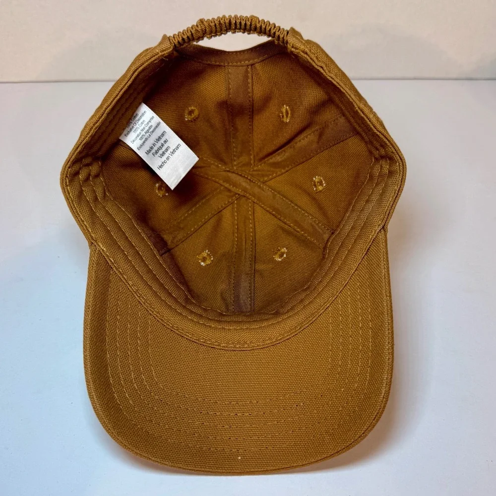 Carhartt Infant Brown Cotton Canvas Baseball Cap Hat AH8900 Elastic‎ Back